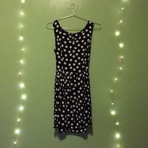 black & white dotted dress